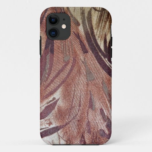 Abstract Bruin Bloemmotief Ontwerp 2 Case-Mate iPhone Case (Achterkant)
