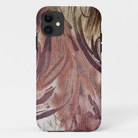 Abstract Bruin Bloemmotief Ontwerp 2 Case-Mate iPhone Case (Achterkant)