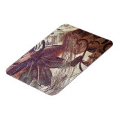 Abstract bruin bloemontwerp 1 magneet (Linkerzijde)