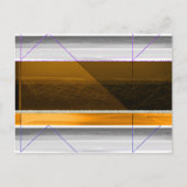 Abstract bruin en geel briefkaart (Voorkant)