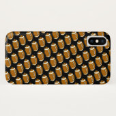 Abstract bruin en zwart Football iPhone X Hoesje (Achterkant (horizontaal))