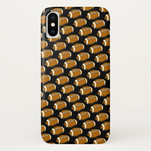 Abstract bruin en zwart Football iPhone X Hoesje (Achterkant)