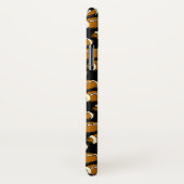 Abstract bruin en zwart Football iPhone X Hoesje (Achterkant / rechts)