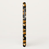 Abstract bruin en zwart Football iPhone X Hoesje (Achterkant/links)