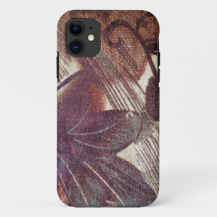 Abstract bruin Floral Design 1 iPhone 11 Hoesje