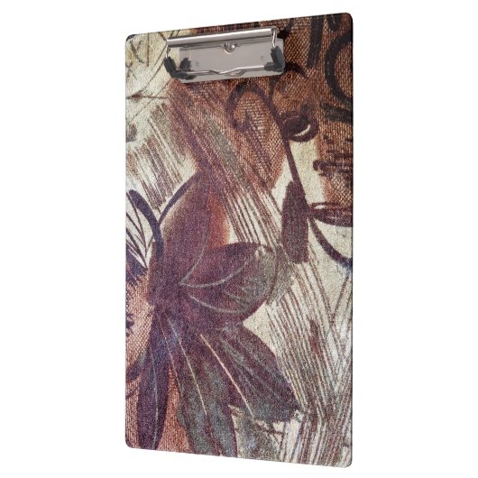 Abstract bruin Floral Design 1 Klembord (Links)