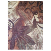 Abstract bruin Floral Design 1 Klembord (Achterkant)