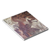 Abstract bruin Floral Design 1 Notitieblok (Schuin)