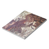 Abstract bruin Floral Design 1 Notitieblok (Linkerzijde)