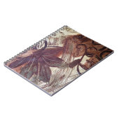 Abstract bruin Floral Design 1 Notitieboek (Linkerzijde)