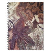 Abstract bruin Floral Design 1 Notitieboek (Voorkant)