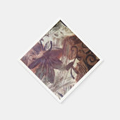 Abstract bruin Floral Design 1 Servet (Hoek)