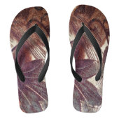 Abstract bruin Floral Design 1 Teenslippers (Voetbed)
