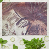 Abstract bruin Floral Design 1 Theedoek (Gevouwen)