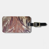 Abstract bruin Floral Design 2 Bagagelabel (Voorkant horizontaal)