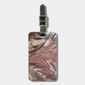 Abstract bruin Floral Design 2 Bagagelabel (Voorkant verticaal)