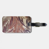 Abstract bruin Floral Design 2 Bagagelabel (Achterkant horizontaal)
