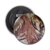 Abstract bruin Floral Design 2 Button Flesopener (Voorkant)