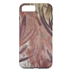 Abstract bruin Floral Design 2 iPhone 8/7 Plus Hoesje