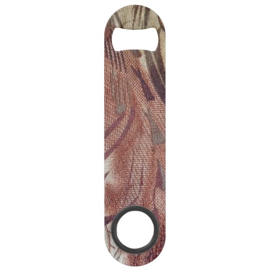 Abstract bruin Floral Design 2 Speed Flessenopener (Voorkant)