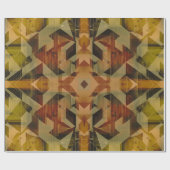 Abstract bruin geometrisch patroon cadeaupapier (Vlak)