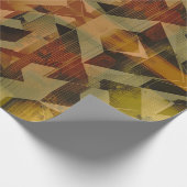 Abstract bruin geometrisch patroon cadeaupapier (Hoek)