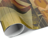 Abstract bruin geometrisch patroon cadeaupapier (Rol Hoek)