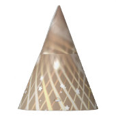 Abstract bruin, golven sterren achtergrond. feesthoedjes (Links)