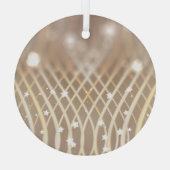 Abstract bruin, golven sterren achtergrond. glas ornament (Achterkant)