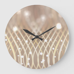 Abstract bruin, golven sterren achtergrond. grote klok