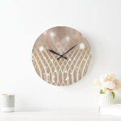 Abstract bruin, golven sterren achtergrond. grote klok (Huis)