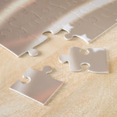 Abstract bruin, golven sterren achtergrond. legpuzzel (Zijkant)