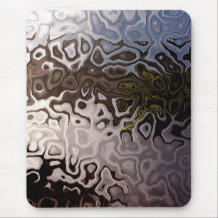 Abstract bruin, grijs, witte mousepad muismat