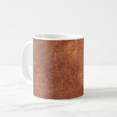 abstract bruin leder, achtergrondleder,t koffiemok (Voorkant links)