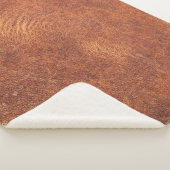 abstract bruin leder, achtergrondleder,t sherpa deken (3/4)