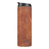 abstract bruin leder, achtergrondleder,t thermosbeker (Geroteerd rechts)