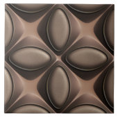 Abstract bruin leder tegeltje (Voorkant)