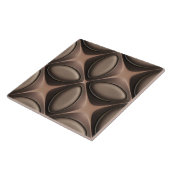 Abstract bruin leder tegeltje (Zijkant)