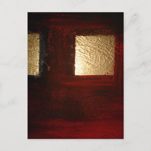 Abstract bruin rood goud briefkaart (Voorkant)