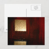 Abstract bruin rood goud briefkaart (Voorkant / Achterkant)