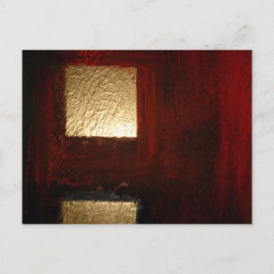 Abstract bruin rood goud briefkaart