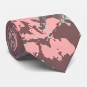 Abstract bruin roze exclusieve patroon stropdas (Opgerold)