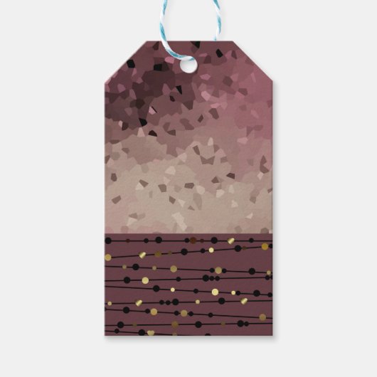 Abstract, bruin, roze, roze bruin cadeaulabel (Voorkant)
