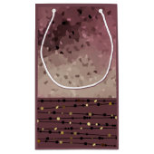 Abstract, bruin, roze, roze bruin klein cadeauzakje (Achterkant)