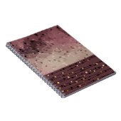Abstract, bruin, roze, roze bruin notitieboek (Rechterzijde)