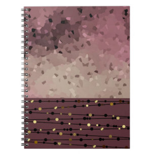 Abstract, bruin, roze, roze bruin notitieboek
