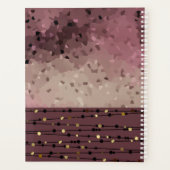 Abstract, bruin, roze, roze bruin planner (Achterkant)