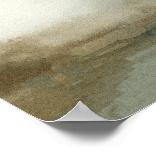 Abstract bruin schemerig landschap Verticale wandk Poster (Hoek)