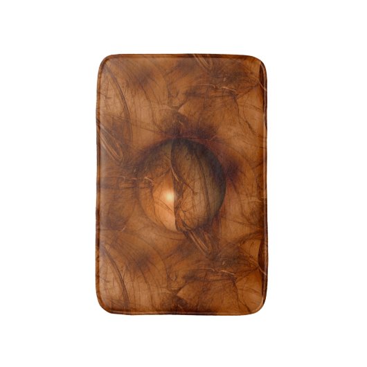 Abstract bruin Wereldbol Badmat (Voorkant Verticaal)