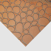 Abstract bruin & zwart textuur chic schildpadpatro tissuepapier (Detail)